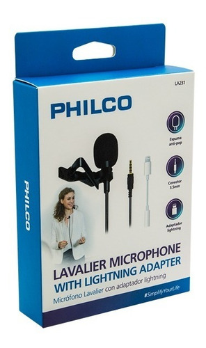 Imagen 8 de 8 de Microfono De Solapa Philco + Adap Lightning - Revogames