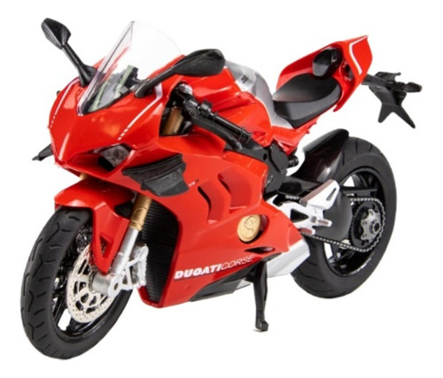 Ducati V-4s Mini Moto Metal Con Luz Y Sonido Base 1:12