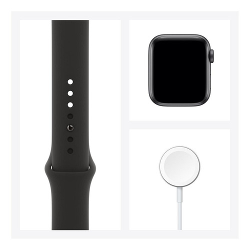 Imagen 7 de 8 de Apple Watch Series 6 (GPS) - Caja de aluminio gris espacial de 40 mm - Correa deportiva negro
