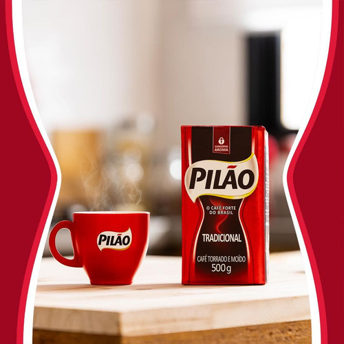 Café Pilão Torrado E Moído Tradicional 3 Pacotes De 500g