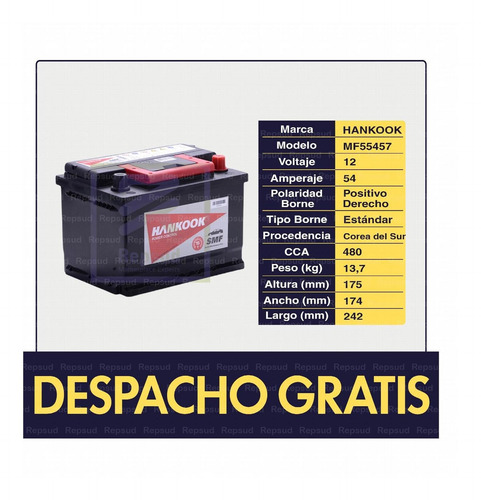 Imagen 3 de 8 de Batería Nissan V16 1.6 2009 Dohc Bencina