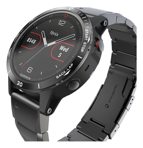 A Anillo De Estilo De Bisel De Acero Inoxidable Para Garmin Fe