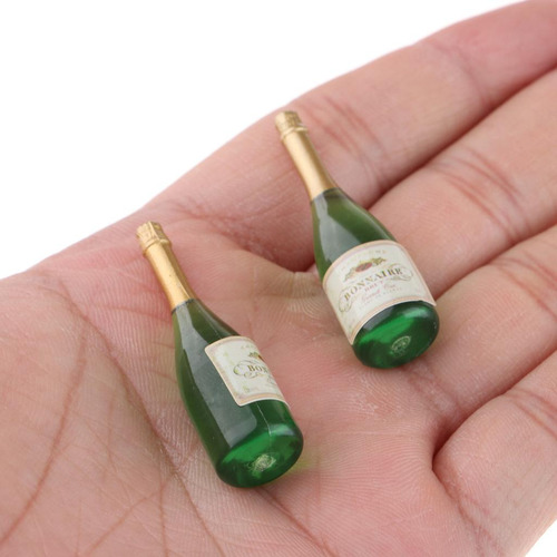 6pcs 112 Dollhouse Miniatura Botellas De Vino Juguete Bar