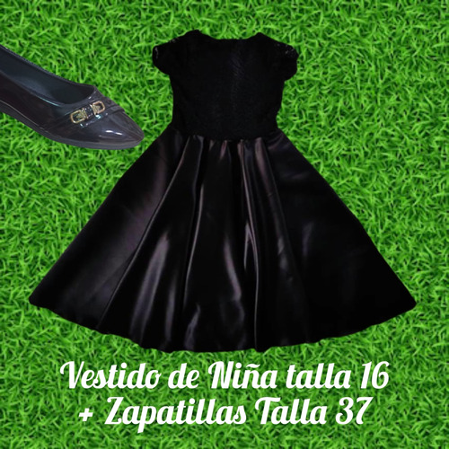 Vestido De Niña Talla 16 Con Zapatos Nro 37. *nuevos*