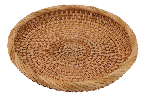 Rattan Fruit Basket Tray Hand Woven Elegant Traditional
