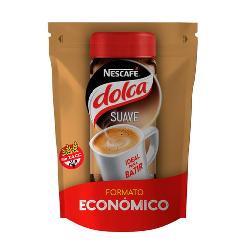 Imagen 3 de 3 de Café instantáneo suave Nescafé Dolca doypack 170 g