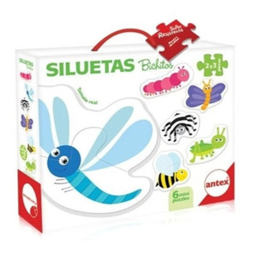 Puzzle 2 Pcs Siluetas 3028 Dinosaurios Selva Animales Bichos