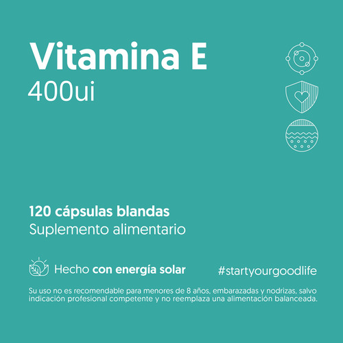 Pack X2 Vitamina E 400ui 120 Cápsulas Biostream