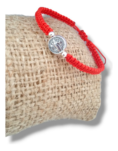 Pulsera San Benito Roja Mujer Souvenir Proteccion X 10u   