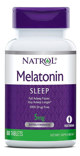 Natrol Melatonin 5 Mg 60 Tabs Regulación Del Sueño Sfn