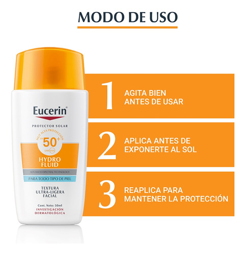 Eucerin Protector Solar Facial Hydro Fluid Fps50+ 50 Ml