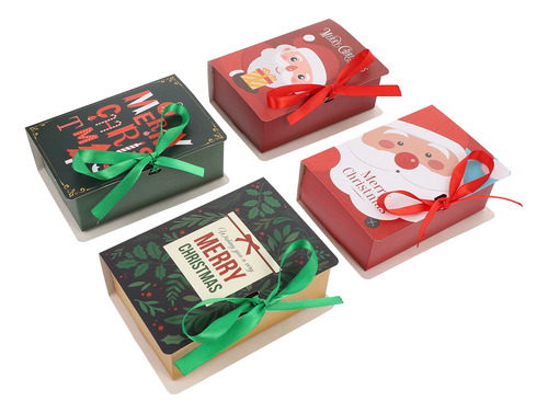 4 Cajas De Caramelos Navideños, Exquisitas Cajas De Regalo P