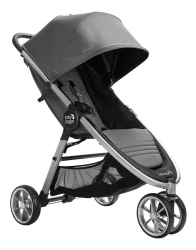 Coche de 3 ruedas Baby Jogger City Mini 2 stone grey con chasis color plateado