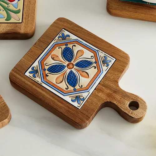 Mat De Cerámica De Acacia 20x14 Cm Cardamomo Japonés