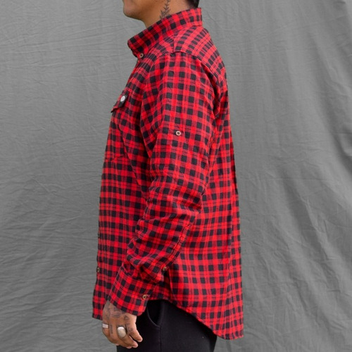 Camisa Xadrez Flanela Manga Longa Vermelha