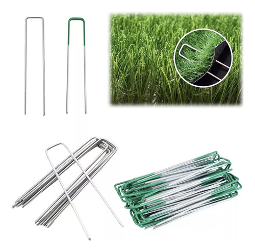 Estacas Jardín Césped Grapas De Paisaje Galvanizada 60pcs
