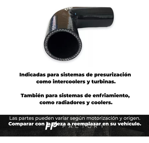 Imagen 6 de 11 de Manguera Silicona 90° 3´ Reforzada Negro Ftx Fueltech