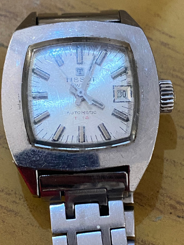 Reloj Tissot T-12 Mujer Acero Plateado Cierre Mariposa Azul Acero Azul Acero Gris (Usado)