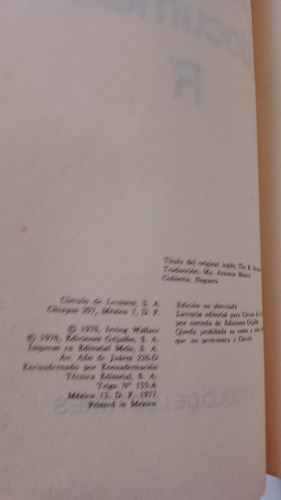 El Documento R / Irving Wallace (usado, Tapa Dura) (Usado)