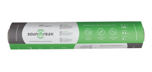 Sound Break Barrier Barrera Membrana Acústica 4mm 5m²