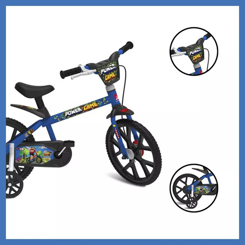 Bicicleta Crianças Desenho Infantil C/ Proteção Meninos