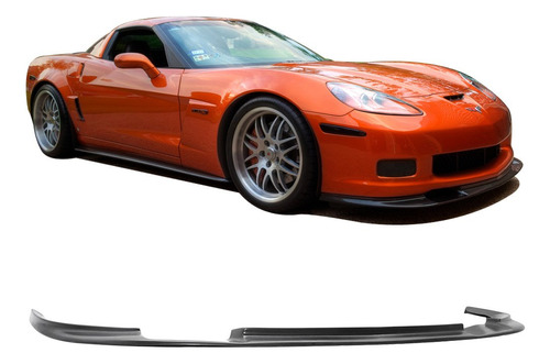 Lip Spoiler Delantero Para Defensa Estilo Zr1 Negro Black)