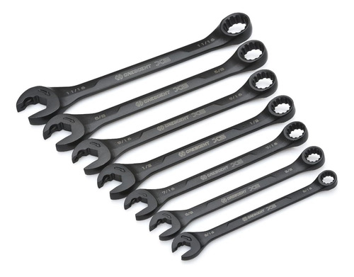 Crescent 7 Piezas X6 Spline Negro Spline Abierto Combinación