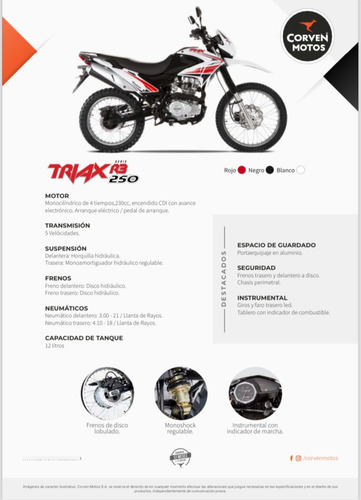 Corven Triax 250 R3 Patentada $1.567.000 O 12de$250.000 150