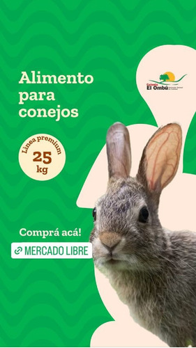 Alimento Colonia El Ombú Para Conejos X 25 Kg Línea Premium
