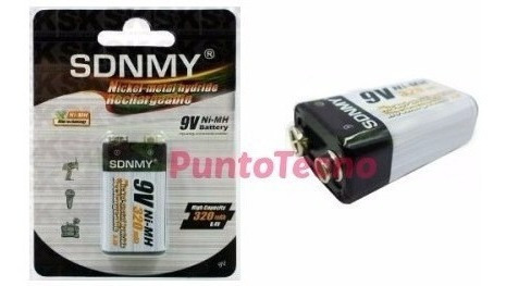 Puntotecno - Bateria 9v Recargable 320 Ma