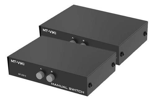 2pcs Db 9pin Red 2port Switch Rs232 Switcher Caja Ethernet