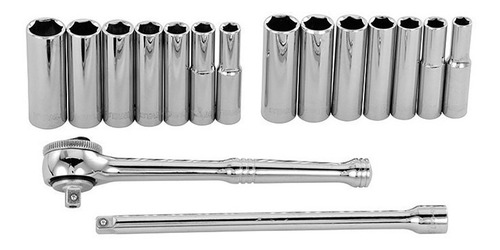 Juego Set Herramientas Stanley 16 Pzas Bocallaves 1/4 89-199