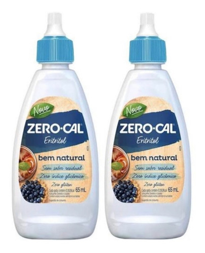 Adoçante Líquido Eritritol Zero Cal 2 Unidades De 65ml Promo