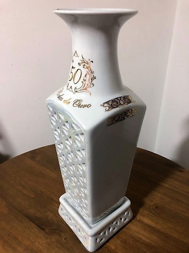 Vaso Vazado Bodas De Ouro 50 Anos De Casamento 40cm