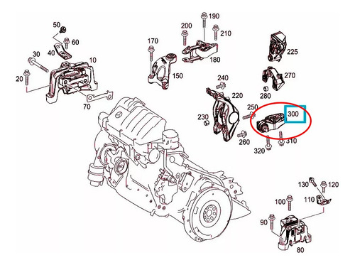 Coxim Inferior Câmbio Mercedes Cla200 Cla250 Cla45 13/19