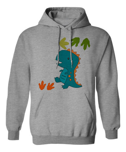 Sudadera Unisex Con Gorro Dinosaurio Bebé Caminando Feliz