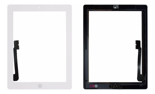 Vidrio Touch Repuesto iPad 2/3/4 Blanco/negro Con Colocación