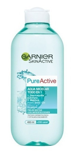 Agua Micelar Garnier Pure Active Piel Mixta Limpieza Facial