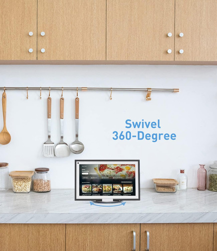 Almoz Soporte Giratorio E Inclinable Para Echo Show 15, De Y Plata.