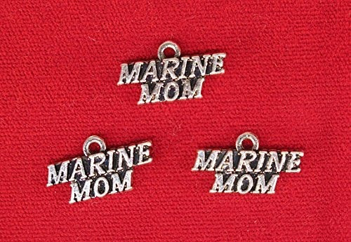 15 Abalorio  Marine Mom  Estilo Plateado Bc1176b