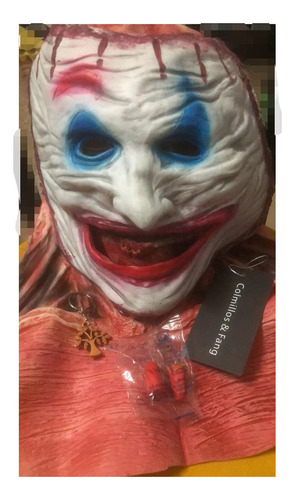 Máscara De Látex De Doble Payaso De Terror Para Cosplay De H