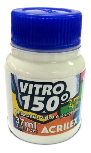 Tinta Cor Branca Resistente Lavagem Pintar Vidro Porcelana