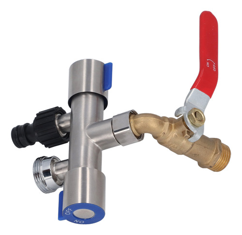 Divisor De Manguera, Válvula De Cierre, 2 Vías, Agua Pesada,