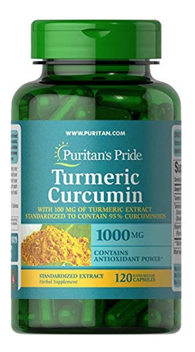 Puritan's Pride Cúrcuma Curcumina 1000 Mg Con Bioperine 5 Mg