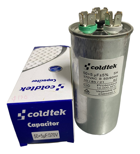 Capacitor Trabajo 50+5 Uf Mf 370v 440v Run Aluminio 50/60hz