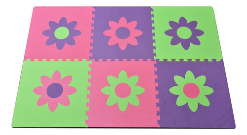Foamy Piso Didáctico Flores Para Niña Juego Armable