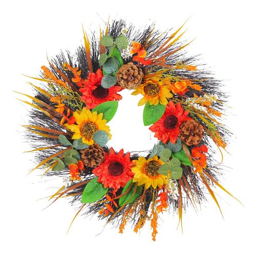 Corona De Flores Artificiales, Corona De Girasol, Corona De