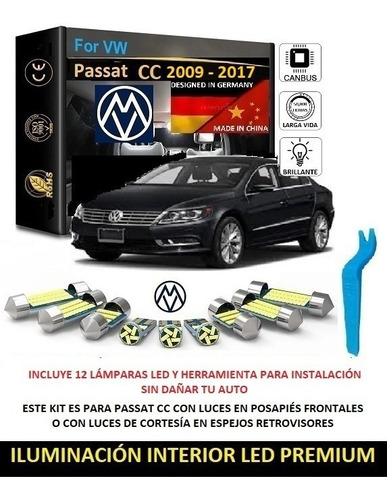 Kit Iluminación Interior Premium Led Vw Passat Cc Posapiés
