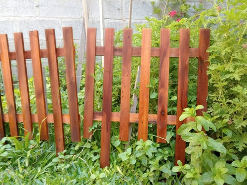 Cerco Jardin X 10 Unidades Madera 50cm X 50cm Pack Marrón