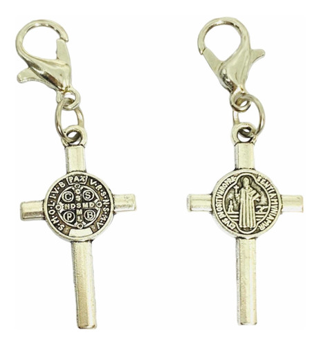 Colgante Medalla Cruz San Benito Charm Proteccion Mal De Ojo